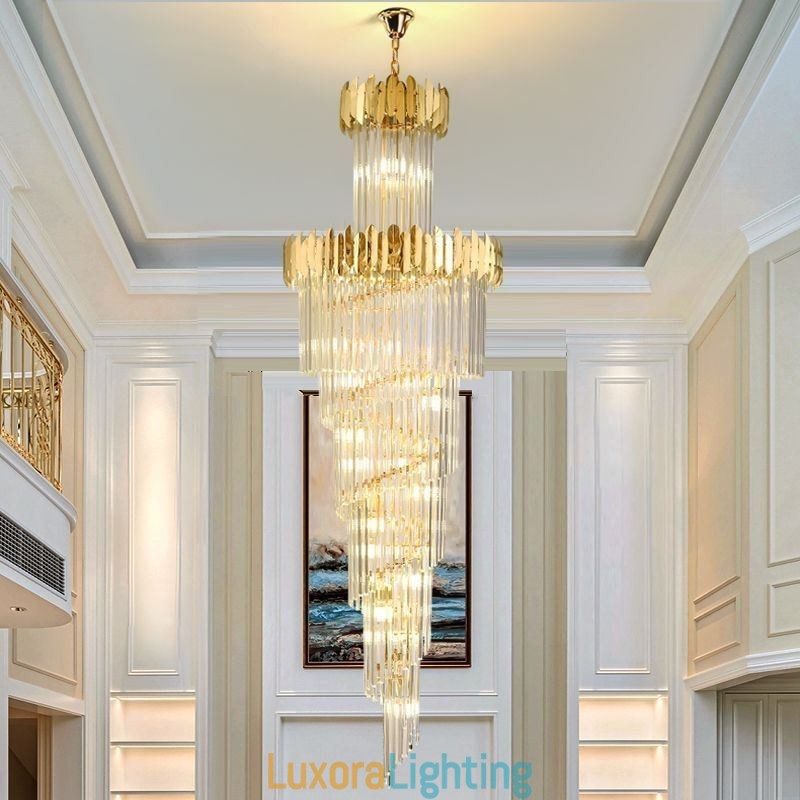 Designer Touch Decorative European Pendant Light Crystal Hanging Light Stairs Foyerway