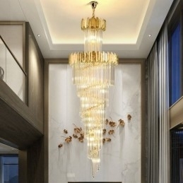 Designer Touch Decorative European Pendant Light Crystal Hanging Light Stairs Foyerway