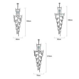 Designer Touch Decorative European Pendant Light Crystal Hanging Light Stairs Foyerway