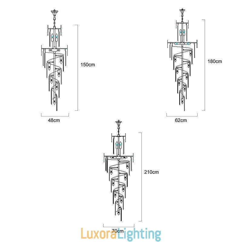 Designer Touch Decorative European Pendant Light Crystal Hanging Light Stairs Foyerway