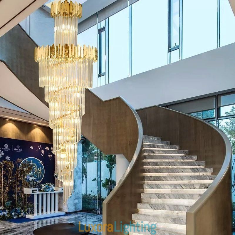 Designer Touch Decorative European Pendant Light Crystal Hanging Light Stairs Foyerway