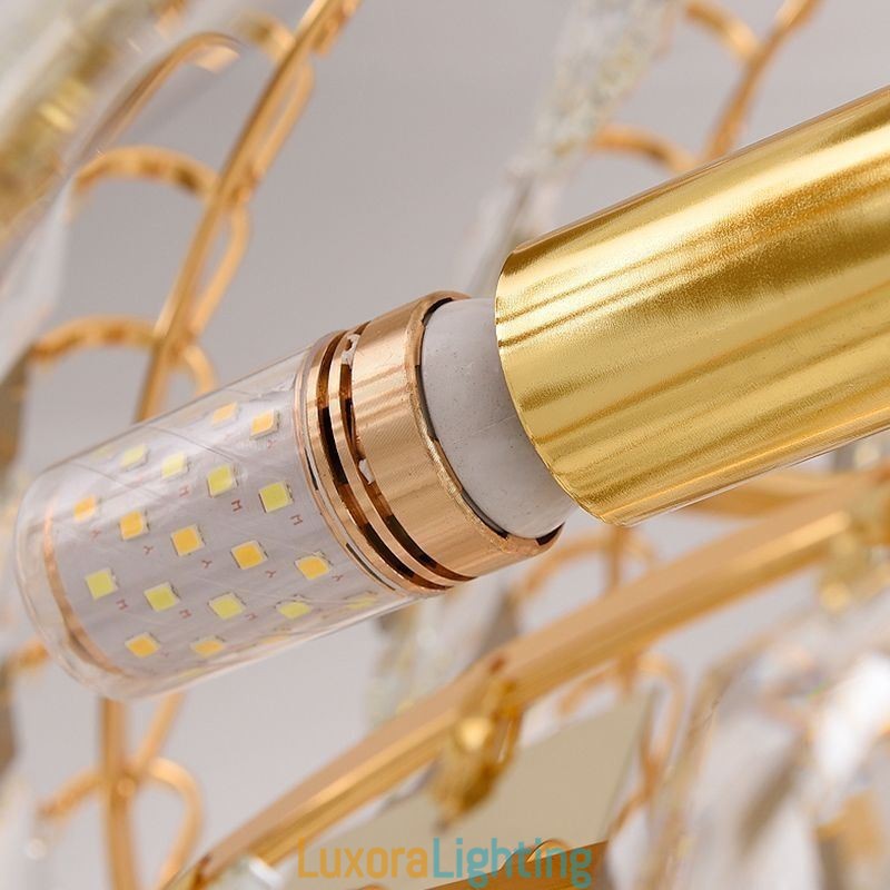 Designer Touch Decorative European Pendant Light Crystal Hanging Light Stairs Foyerway