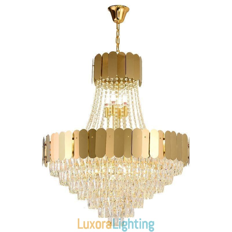Designer Touch Decorative Modern Crystal Gold K9 Hanging Pendant Ceiling Light