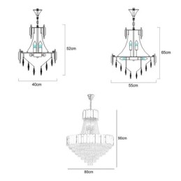 Designer Touch Decorative Modern Crystal Gold K9 Hanging Pendant Ceiling Light