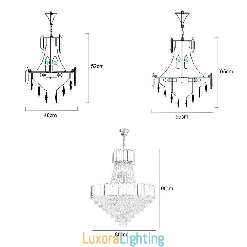 Designer Touch Decorative Modern Crystal Gold K9 Hanging Pendant Ceiling Light