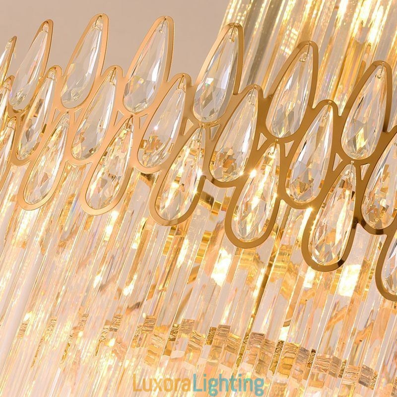 Designer Touch Decorative European Crystal High Ceiling Pendant Light Stairs