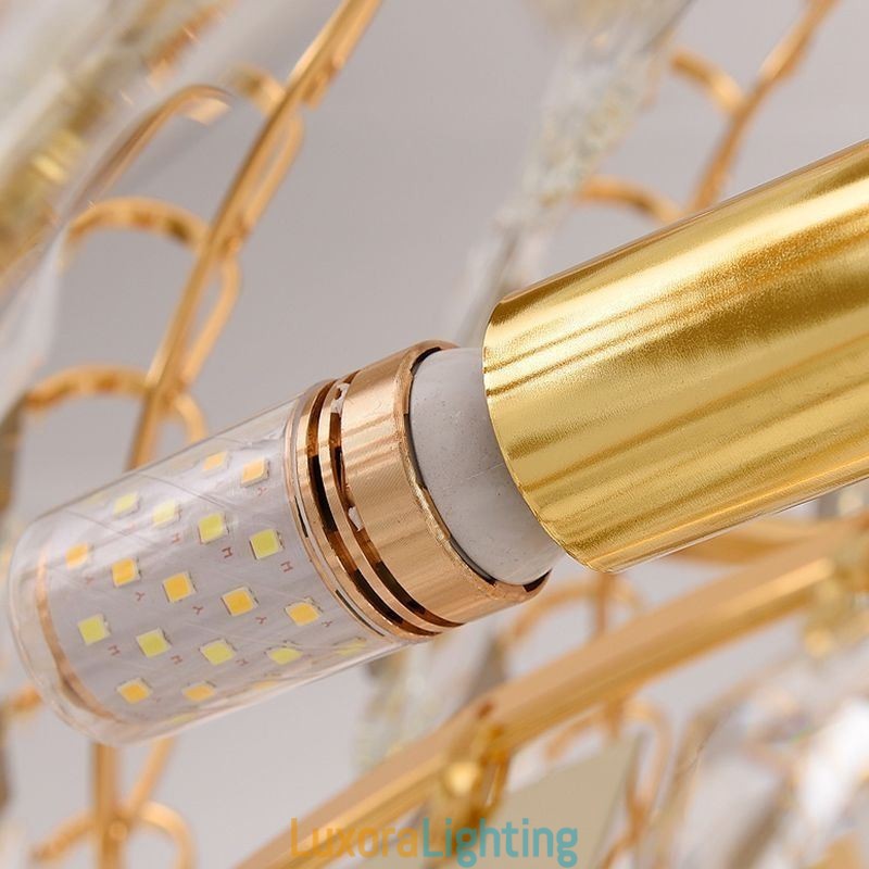 Designer Touch Decorative European Crystal High Ceiling Pendant Light Stairs