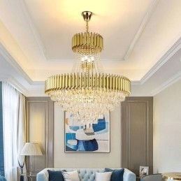 Designer Touch Decorative Modern Crystal Pendant Lighting Round Ceiling Lamp Hanging Lights