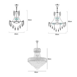 Designer Touch Decorative Modern Crystal Pendant Lighting Round Ceiling Lamp Hanging Lights