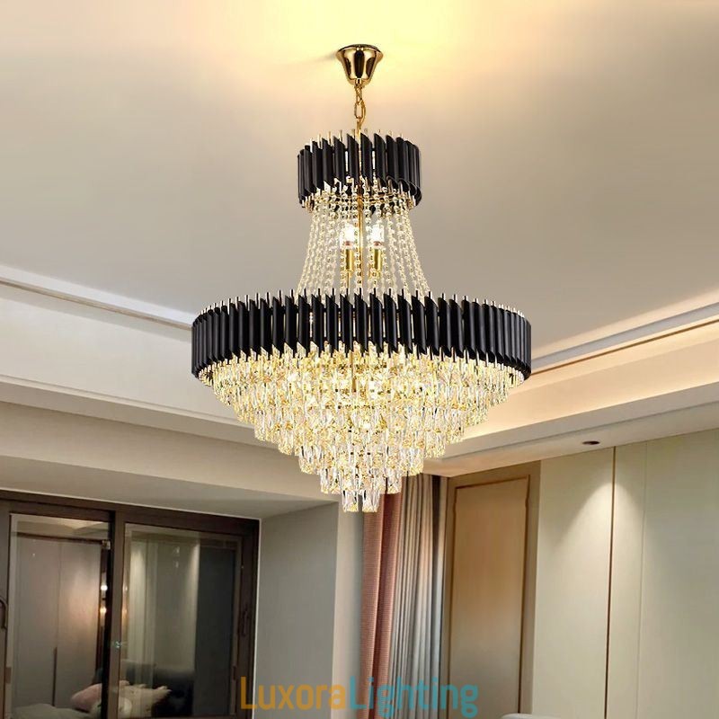 Designer Touch Decorative Modern Crystal Pendant Lighting Round Ceiling Lamp Hanging Lights