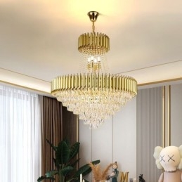 Designer Touch Decorative Modern Crystal Pendant Lighting Round Ceiling Lamp Hanging Lights