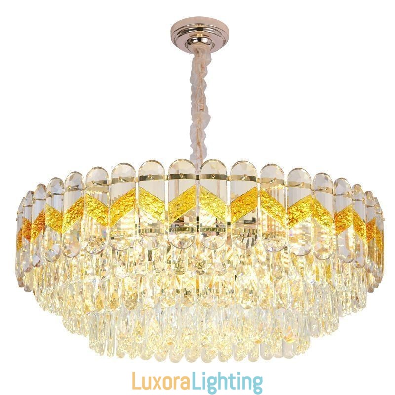 Designer Touch Decorative Luxury Pendant Light Crystal Ceiling Lighting Fixture 9 12 16 Lights