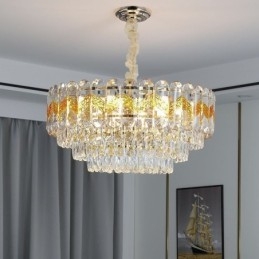 Designer Touch Decorative Luxury Pendant Light Crystal Ceiling Lighting Fixture 9 12 16 Lights