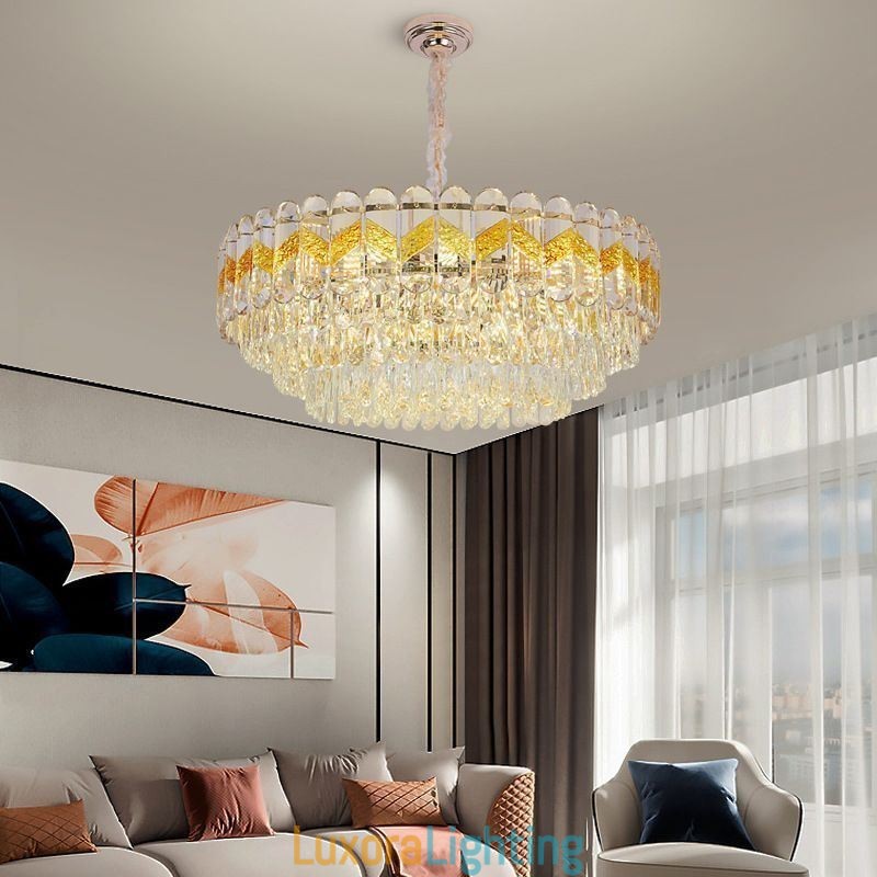 Designer Touch Decorative Luxury Pendant Light Crystal Ceiling Lighting Fixture 9 12 16 Lights