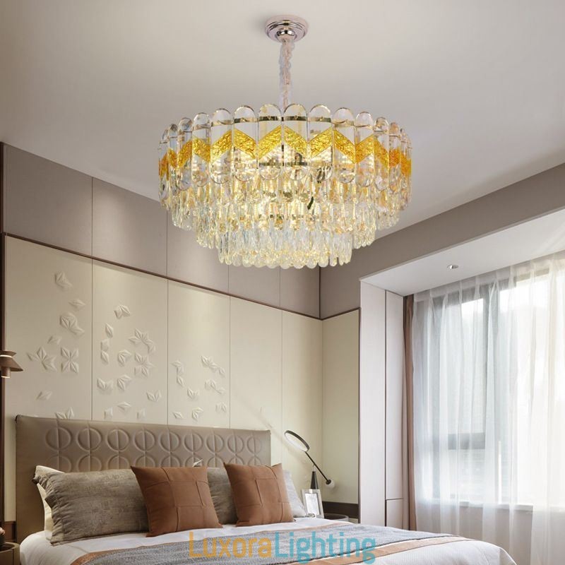 Designer Touch Decorative Luxury Pendant Light Crystal Ceiling Lighting Fixture 9 12 16 Lights