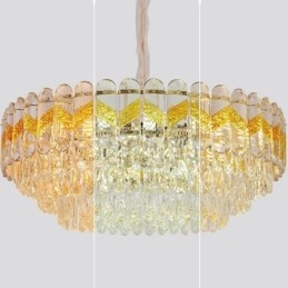 Designer Touch Decorative Luxury Pendant Light Crystal Ceiling Lighting Fixture 9 12 16 Lights