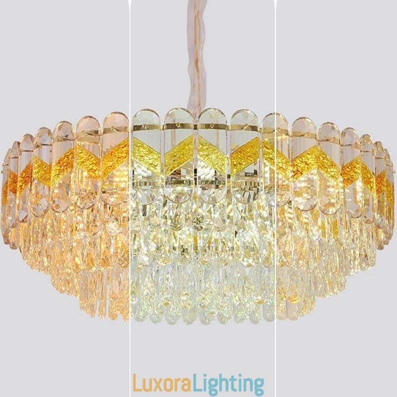 Designer Touch Decorative Luxury Pendant Light Crystal Ceiling Lighting Fixture 9 12 16 Lights