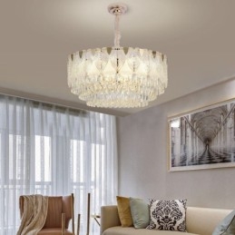 Designer Touch Decorative Crystal Pendant Light Lacy Round Ceiling Lighting Fixture