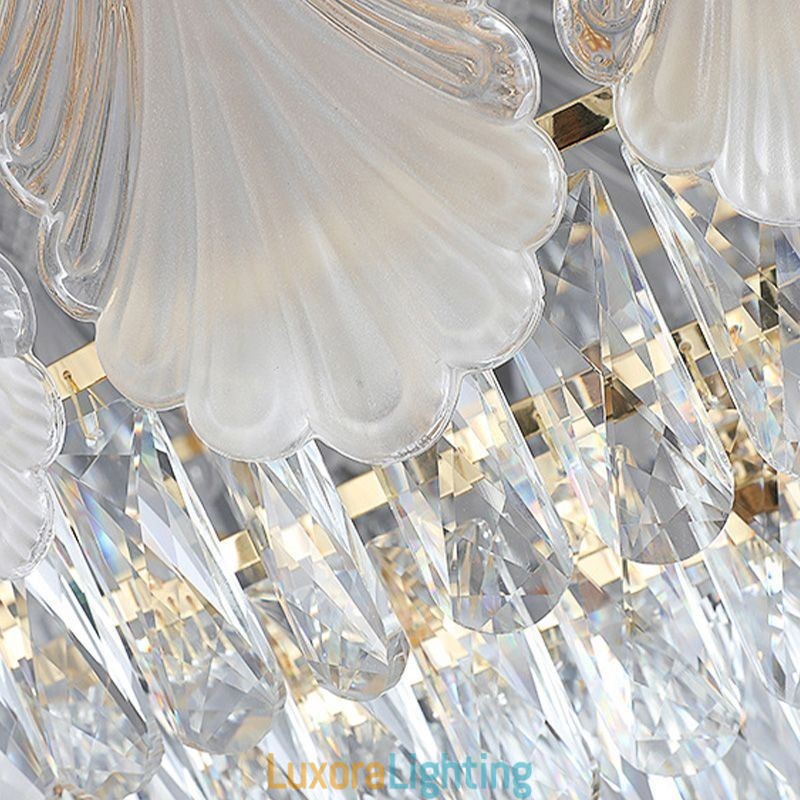 Designer Touch Decorative Crystal Pendant Light Lacy Round Ceiling Lighting Fixture