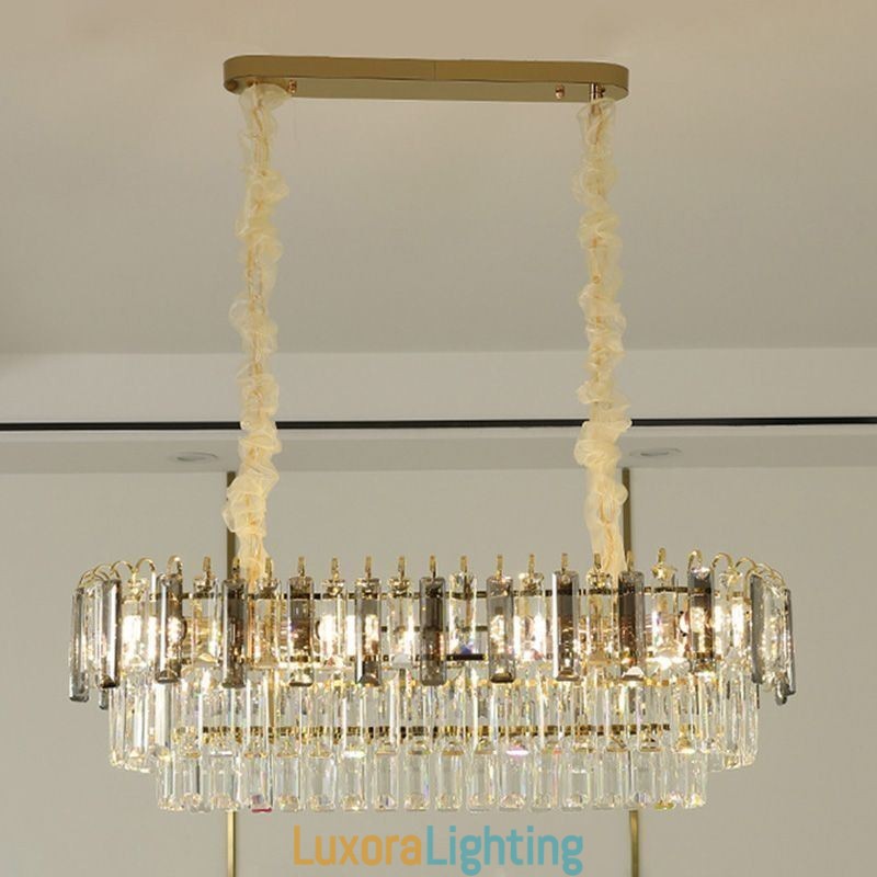 Designer Touch Decorative Rectangle Pendant light Crystal Ceiling Light Fixture