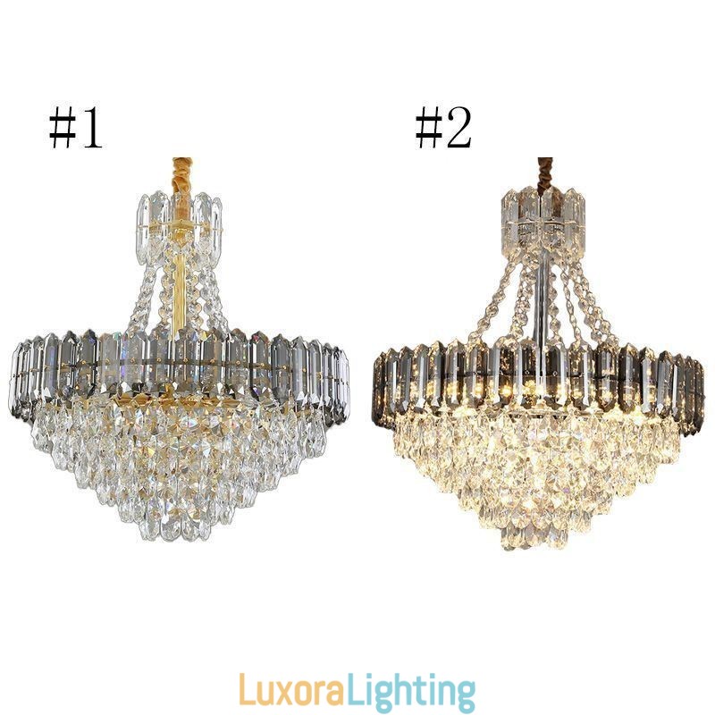 Designer Touch Decorative Crystal Pendant Light Conical Hanging Lighting Fixture Light
