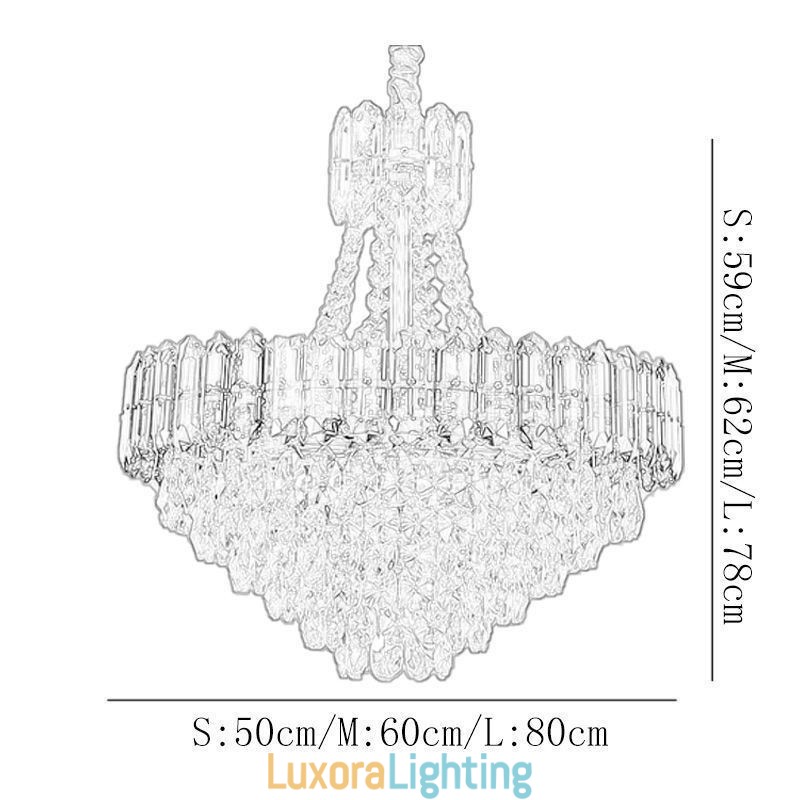 Designer Touch Decorative Crystal Pendant Light Conical Hanging Lighting Fixture Light