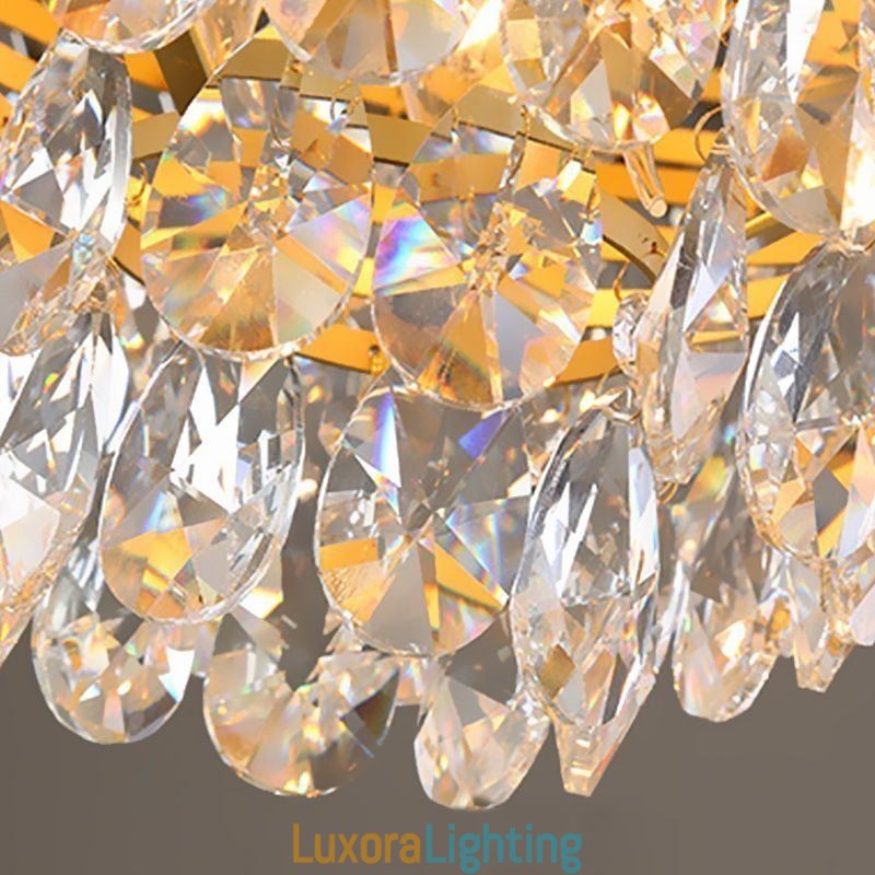 Designer Touch Decorative Crystal Pendant Light Conical Hanging Lighting Fixture Light