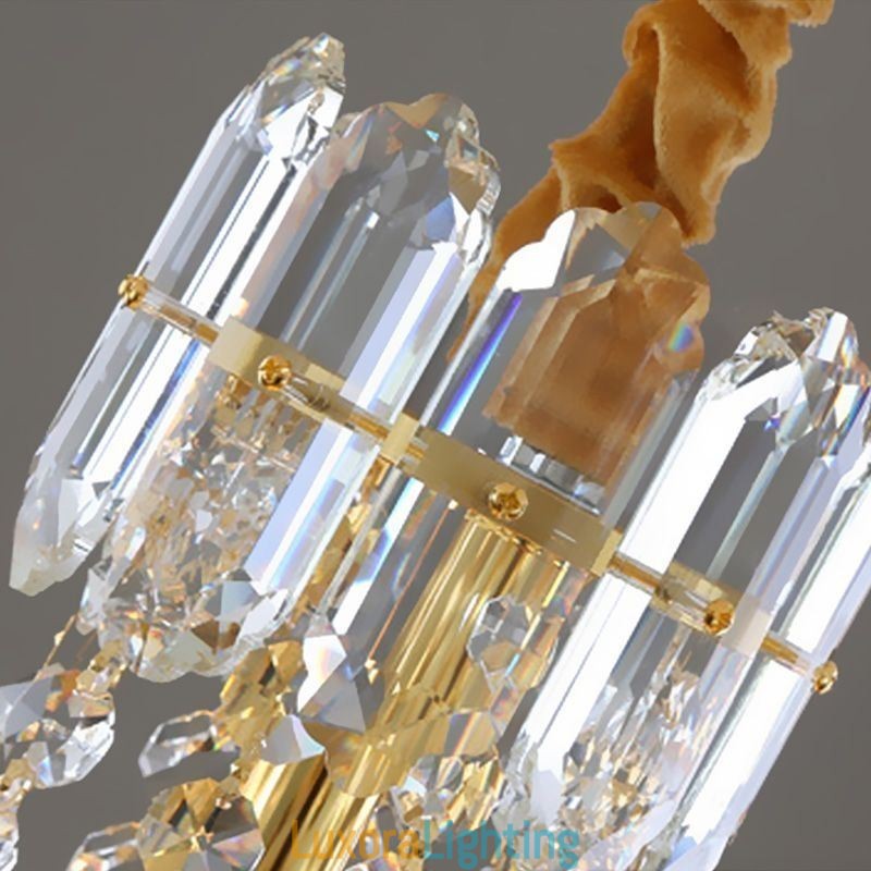 Designer Touch Decorative Crystal Pendant Light Conical Hanging Lighting Fixture Light