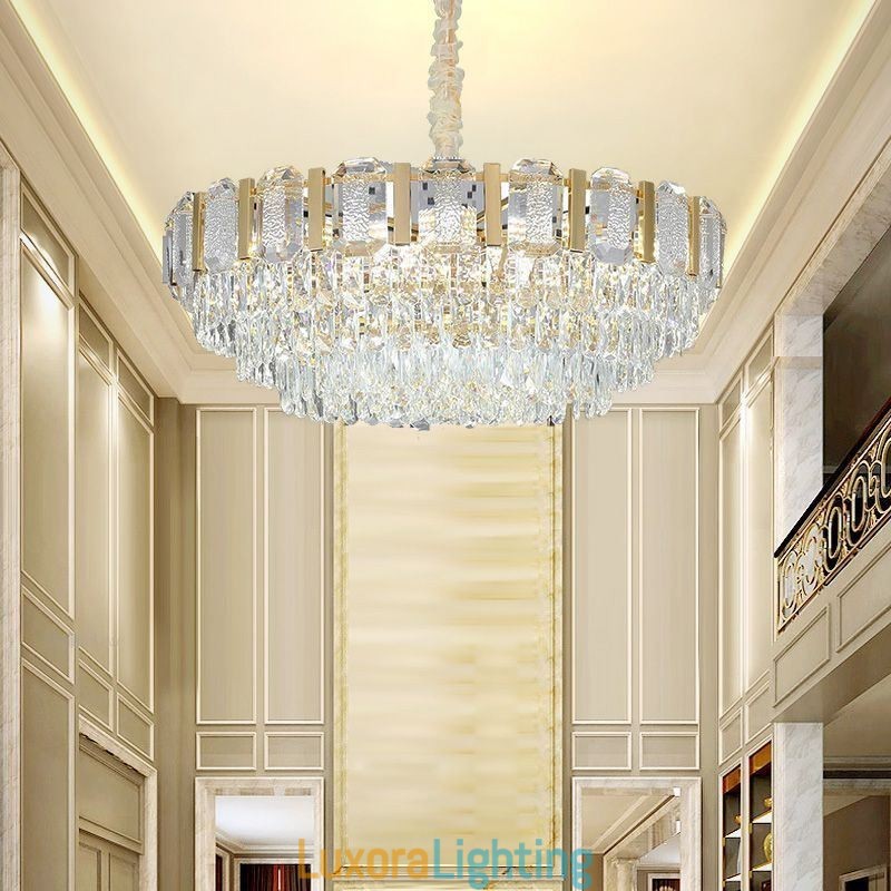 Designer Touch Decorative Crystal Pendant Light Round Ceiling Light Fixture