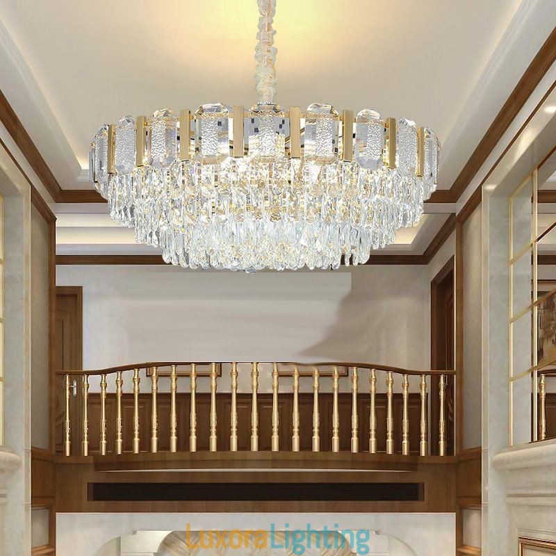 Designer Touch Decorative Crystal Pendant Light Round Ceiling Light Fixture