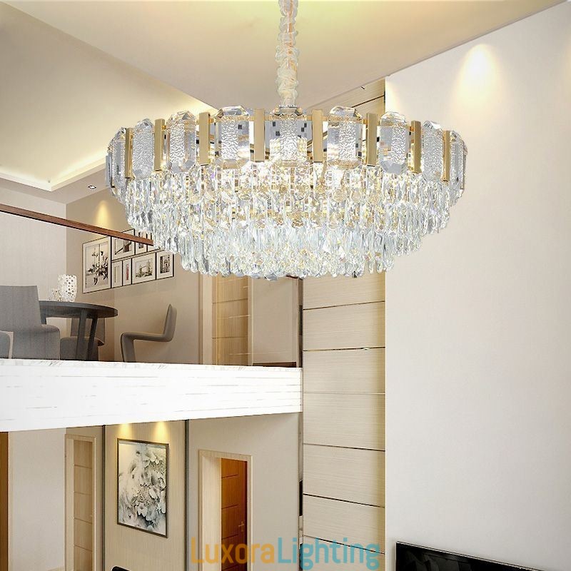 Designer Touch Decorative Crystal Pendant Light Round Ceiling Light Fixture