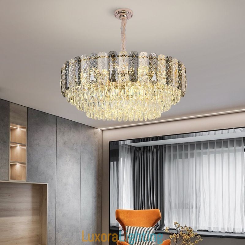 Designer Touch Decorative European Pendant Light Crystal Round Ceiling Light
