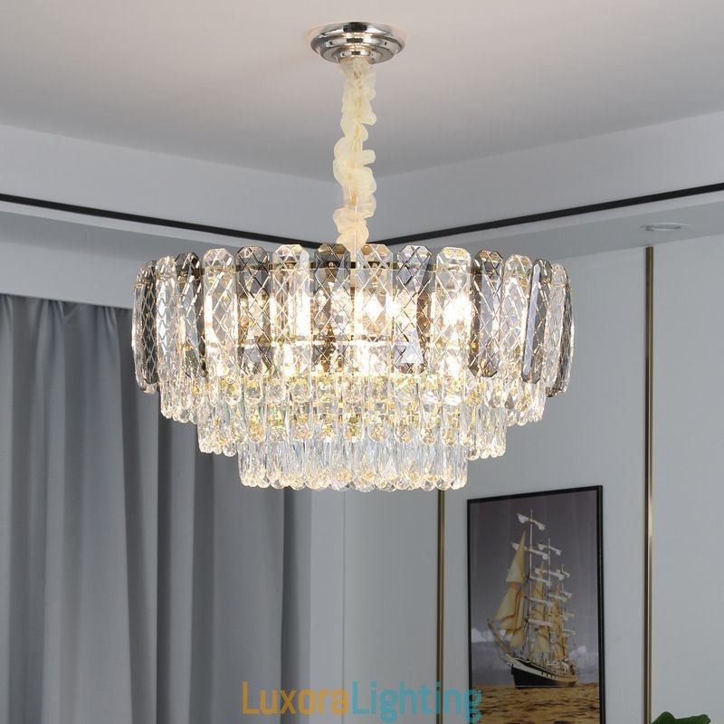 Designer Touch Decorative European Pendant Light Crystal Round Ceiling Light