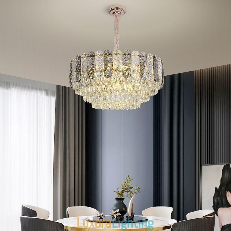 Designer Touch Decorative European Pendant Light Crystal Round Ceiling Light