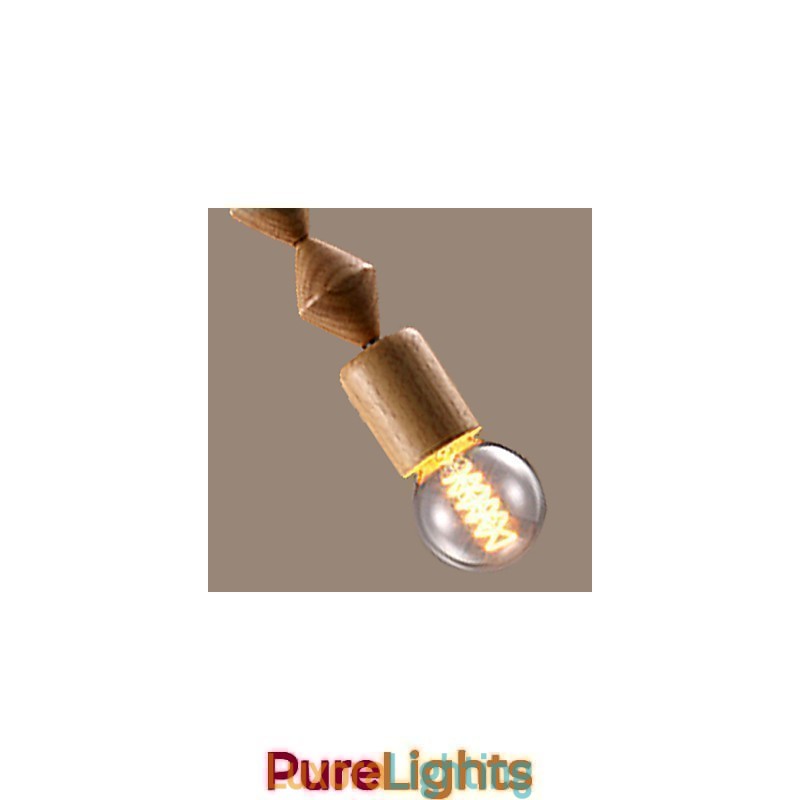 Designer Touch Decorative Traditional Classic Mini Style Wood Bamboo Chandelier