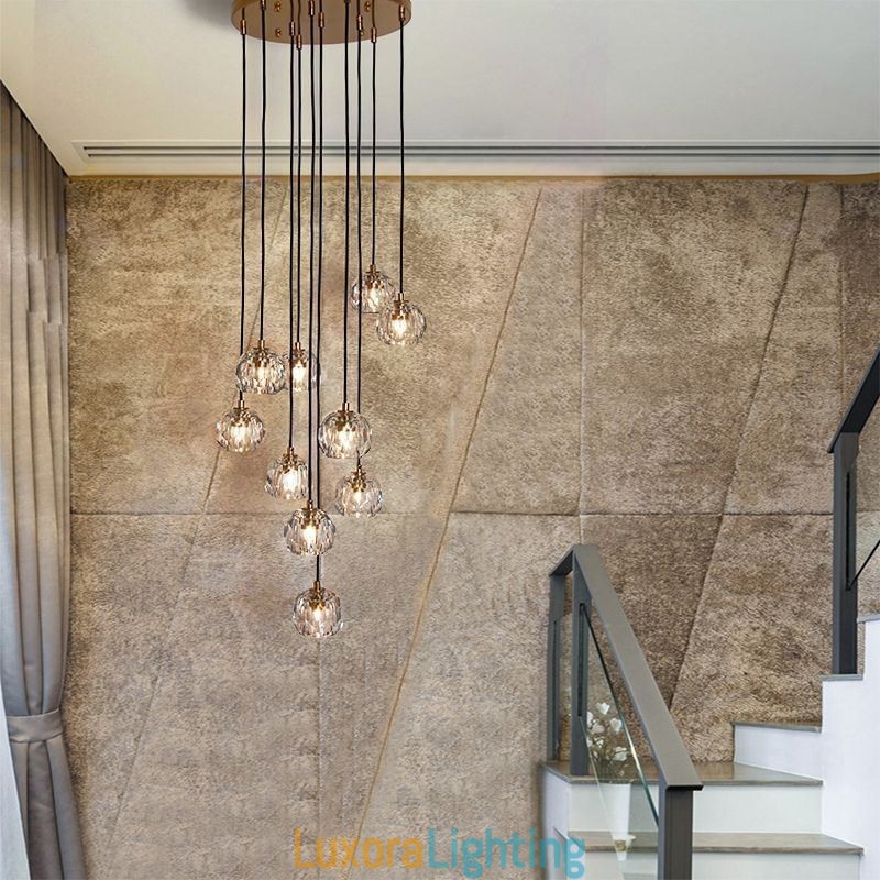 Designer Touch Decorative Mordern Crystal Soccer Ball Shape Ceiling Light Hanging Lights