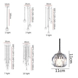 Designer Touch Decorative Mordern Crystal Soccer Ball Shape Ceiling Light Hanging Lights