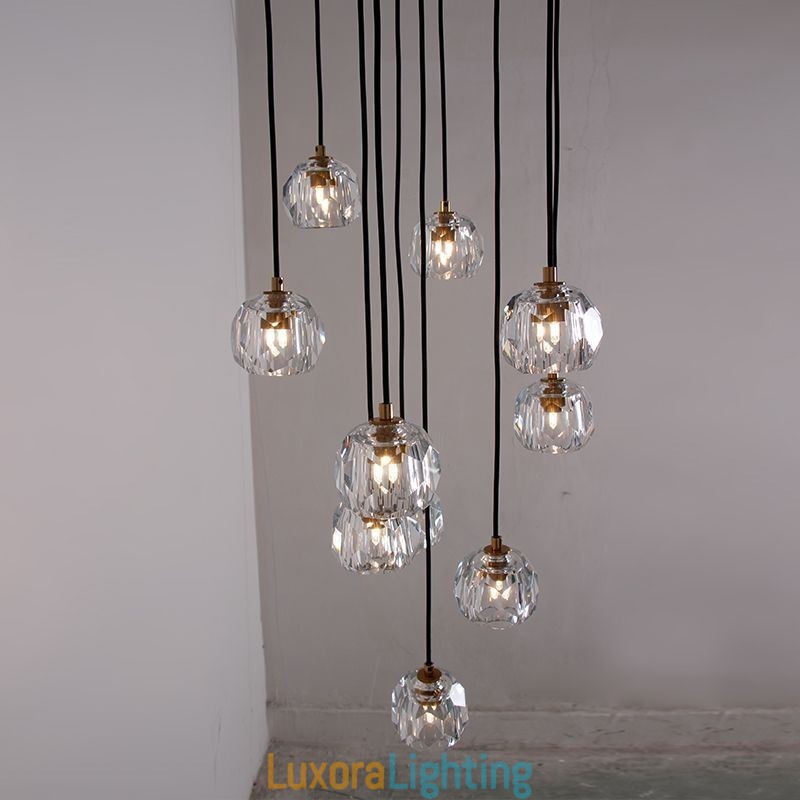 Designer Touch Decorative Mordern Crystal Soccer Ball Shape Ceiling Light Hanging Lights