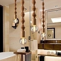 Designer Touch Decorative Traditional Classic Mini Style Wood Bamboo Chandelier