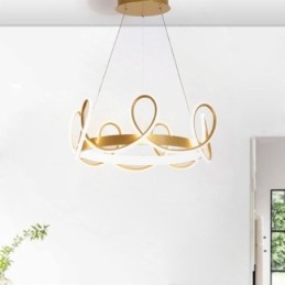 Designer Touch Decorative Modern Hanging Light Crown Pendant Light Aluminum 1 Light