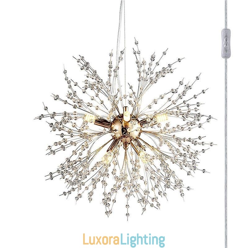 Designer Touch Decorative Firework Chandelier 8 Lights Dandelion Pendant Light