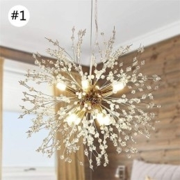 Designer Touch Decorative Firework Chandelier 8 Lights Dandelion Pendant Light