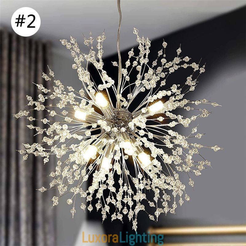 Designer Touch Decorative Firework Chandelier 8 Lights Dandelion Pendant Light