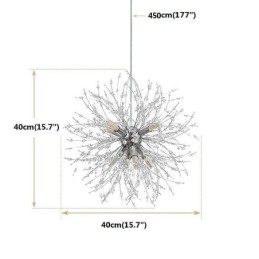 Designer Touch Decorative Firework Chandelier 8 Lights Dandelion Pendant Light