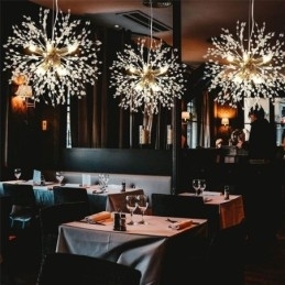 Designer Touch Decorative Firework Chandelier 8 Lights Dandelion Pendant Light