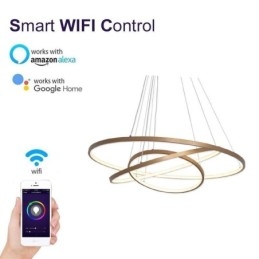 Designer Touch Decorative Pendant Light Modern Chandelier Lighting 3 Rings Ceiling Light