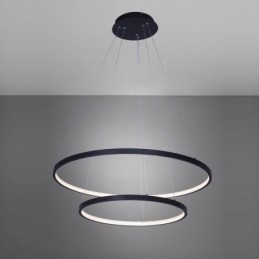 Designer Touch Decorative Modern Simple Pendant Light Aluminum Double Ring Hanging Light