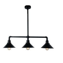 Designer Touch Decorative 3 Light Retro Industrial Vintage Water Pipe Pendant Light Chandelier Country Rustic Style