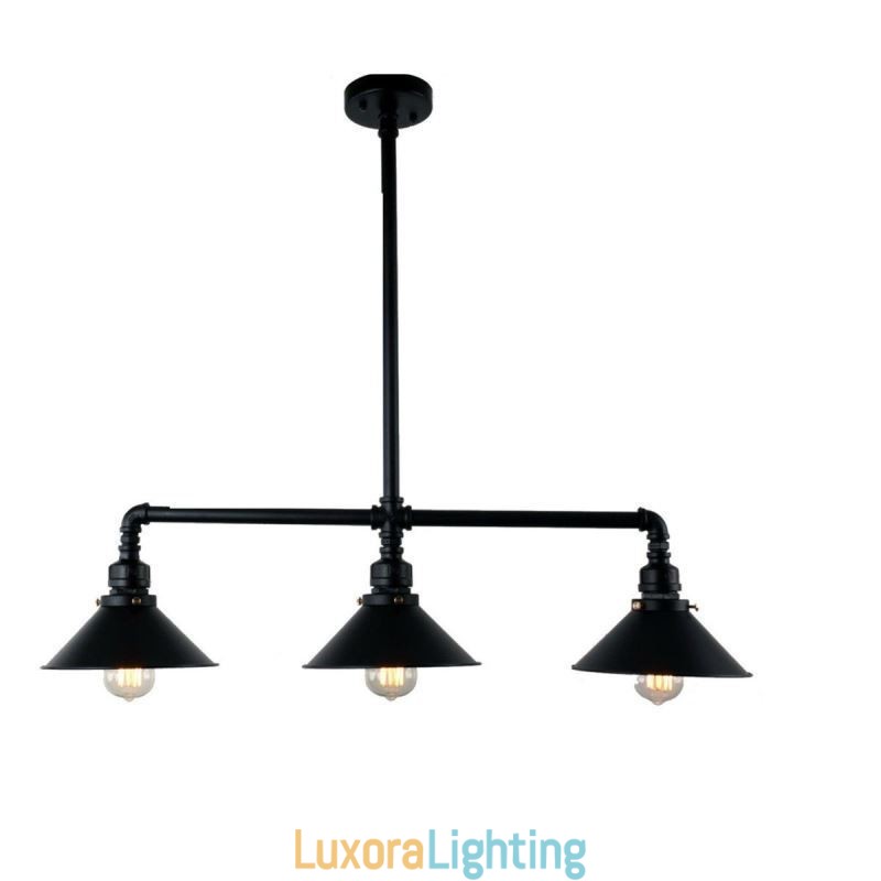 Designer Touch Decorative 3 Light Retro Industrial Vintage Water Pipe Pendant Light Chandelier Country Rustic Style