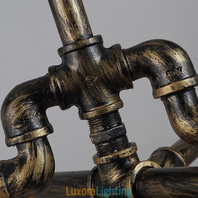 Designer Touch Decorative 6 Light Retro Industrial Vintage Water Pipe Pendant Light Chandelier Country Rustic Style